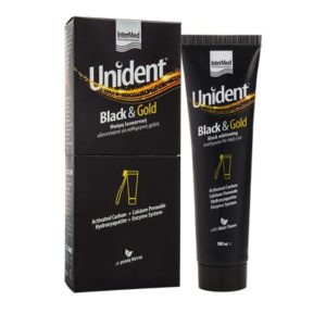 intermed unident black & gold whitening toothpaste